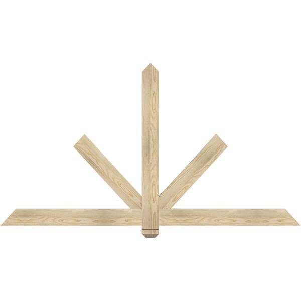Ekena Millwork Kennewick Rough Sawn Timber Gable Bracket, Douglas Fir, 72"W x 39"H x 2"D x 4"F, 13/12 Pitch GBW072X39X0204KEN00RDF - main